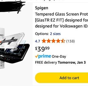 Volkswagen ID4 12” GLAStR EZ FIT Auto Display Protector
